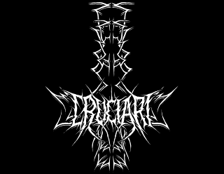 Cruciari - Raw Black Metal Band Logo Design with Inverted Cross