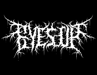 Black Metal Tattoo Lettering Design - Eyes Up