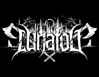 Lunafog - Pagan Black Metal Logo Design Art with Axes and Full Moon