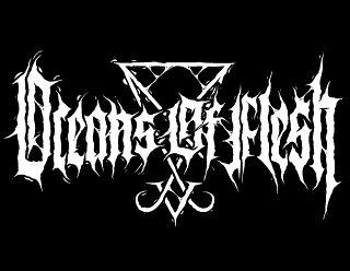 Oceans of Flesh - Occult Black Metal Band Logo Design with Sigil of Lucifer