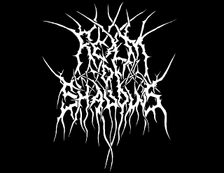 Realm of Shadows Black Metal Logo Design with long branches and roots