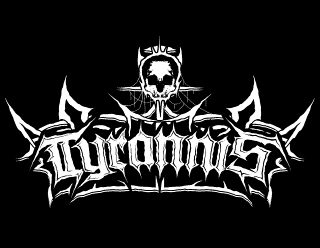 Tyrannis - Old School Black Metal Band Logo Design with Thorns and Skull