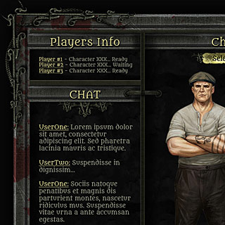Steampunk Horror Game Interface Design Screenshot