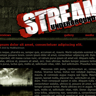 Dark Raw Grunge Industrial Web-Template Design Screenshot