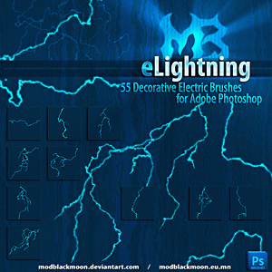 MB eLightning набор электрических кистей для Photoshop